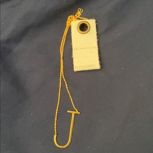 Anthropologie Initial Necklace - letter J